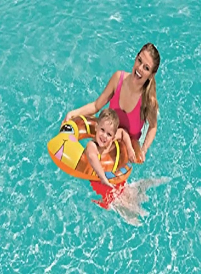 إيكان عوامة سباحة للأطفال على شكل سمكة من إيكان، عوامة قابلة للنفخ على شكل قارب، مناسبة للأطفال من الجنسين، مثالية للمرح المائي في فصل الصيف (عشوائي). - Image 3